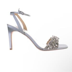 Badgley Mischka Womens Rider Blue Ankle Strap Heels Size 7 NEW READ